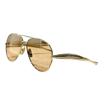 Bottega Veneta Pilot glasses black silver/black gold/silver/green gold/tawny/brown/coffee color Size 64-13-135