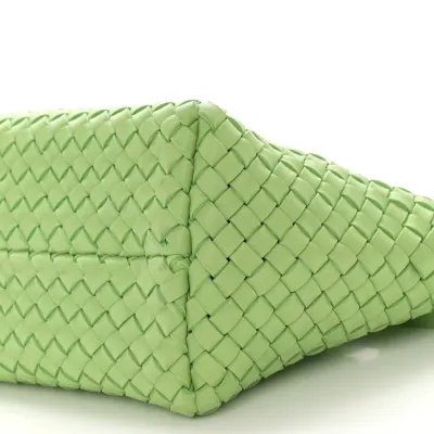 Bottega Veneta Mini Intrecciato Cabat Light Green Nappa Leather