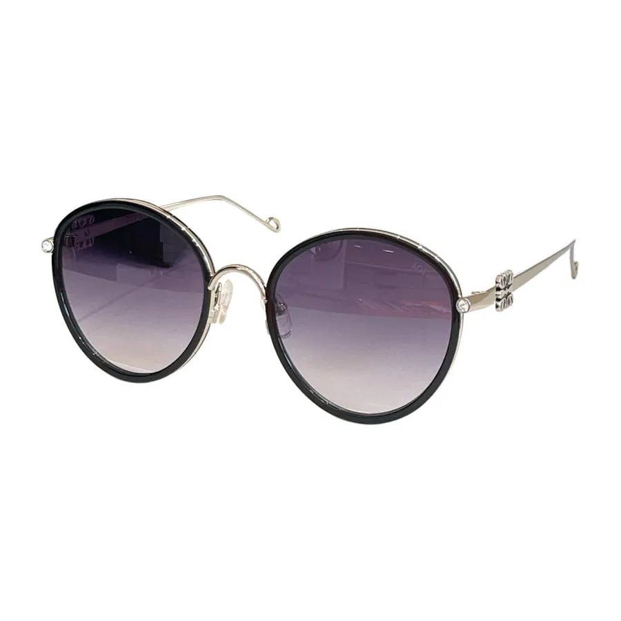 Loewe round frame glasses eggplant/black/blue/white/leopard color Size 54口21-142