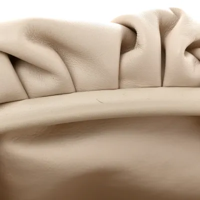 Bottega Veneta Oversized The Pouch Clutch Mist Smooth Butter Calf Leather