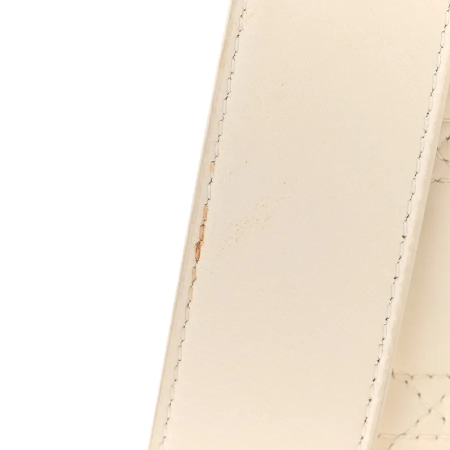 Dior Small My ABCDior Lady Dior White Cannage Lambskin Leather Gold Hardware