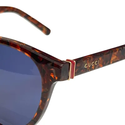 Gucci Boston frame glasses leopard blue/leopard brown/black color Size 58口14-145
