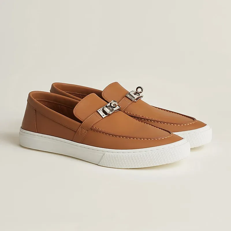 HERMES Game Brown Loafers