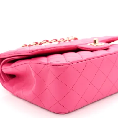 Grade Chanel Double Flap Medium Fuchsia Bag