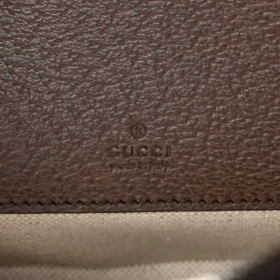 Gucci Mini Web Ophidia Bag Beige/Ebony GG Supreme Monogram Canvas Gold Hardware