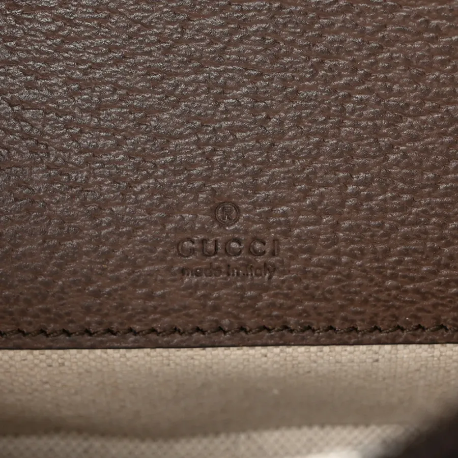 Gucci Mini Web Ophidia Bag Beige/Ebony GG Supreme Monogram Canvas Gold Hardware