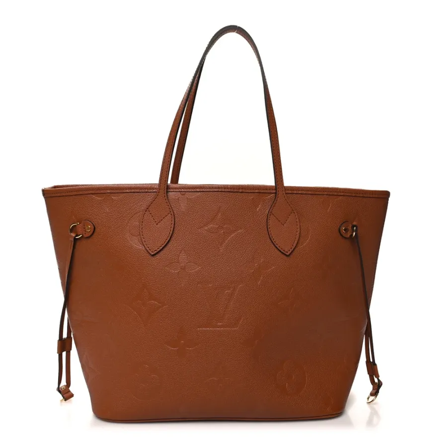 Louis Vuitton Neverfull MM Cognac Giant Monogram Empreinte Leather