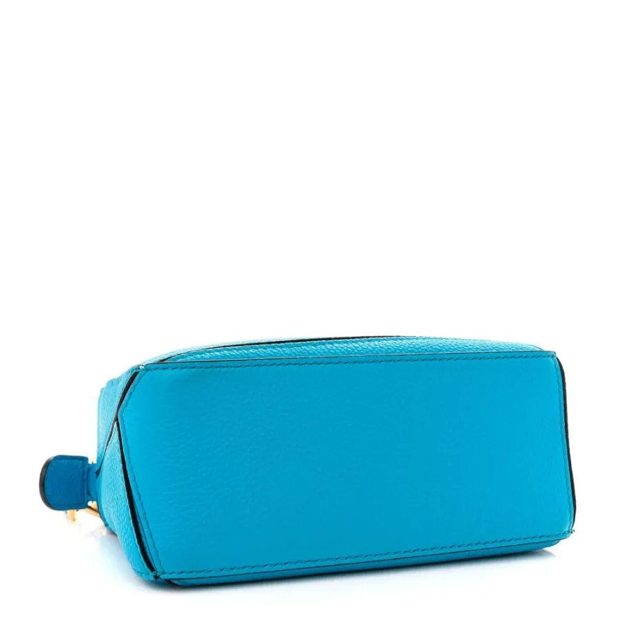 Loewe Puzzle Bag Mini Cyan Calfskin Leather