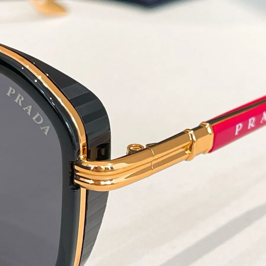 Prada aviator glasses black gold/leopard brown/black purple/blue orange/maroon color Size 58口17-140