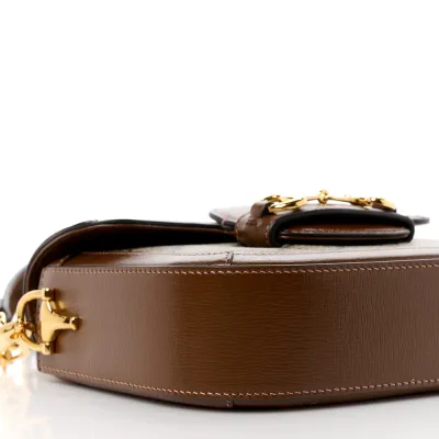 Gucci Mini Horsebit 1955 Shoulder Bag Beige / Brown Sugar GG Supreme Monogram Canvas