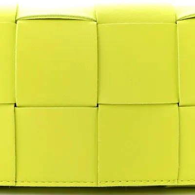 Bottega Veneta Small Intreccio Cassette Belt Bag Kiwi Paper Calfskin Leather