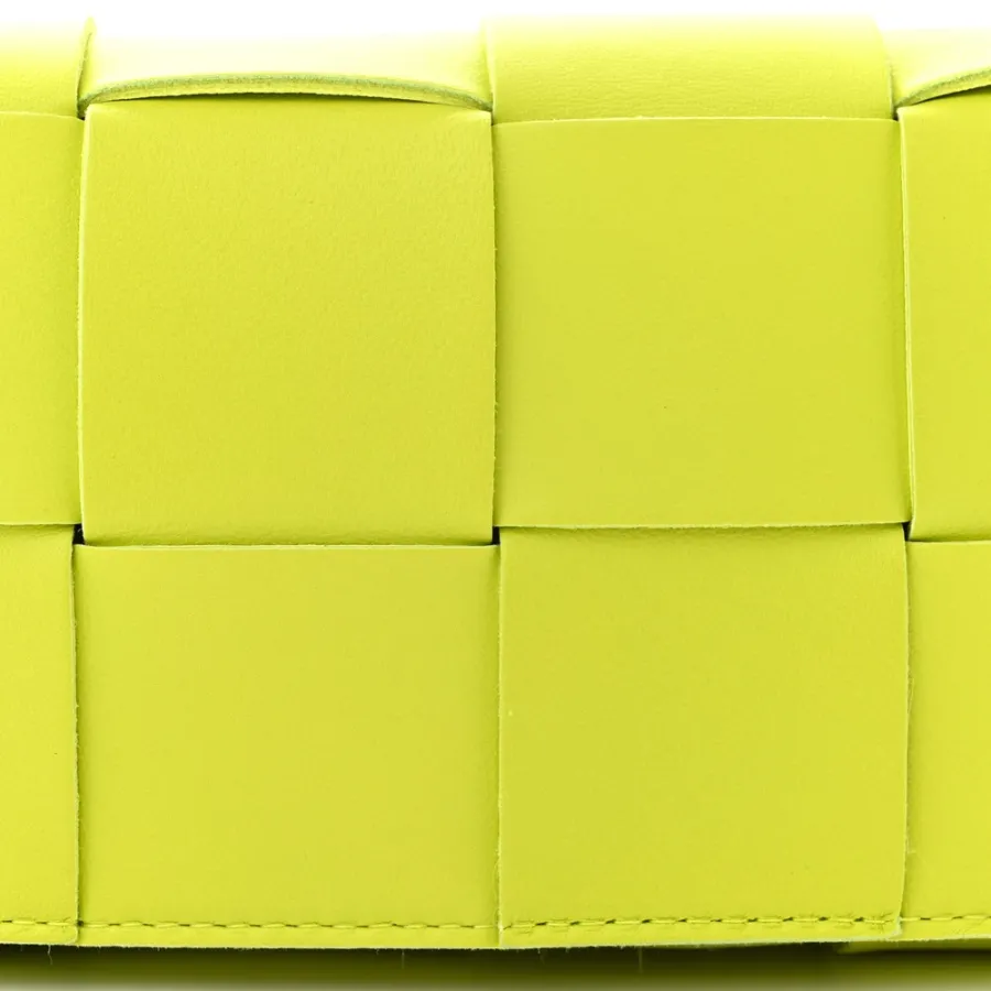 Bottega Veneta Small Intreccio Cassette Belt Bag Kiwi Paper Calfskin Leather