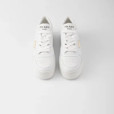 PRADA white leather sneakers