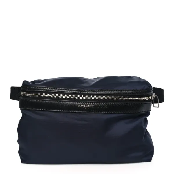 Saint Laurent Small Fold-Up Backpack Belt Bag Navy Nylon City - Image 2