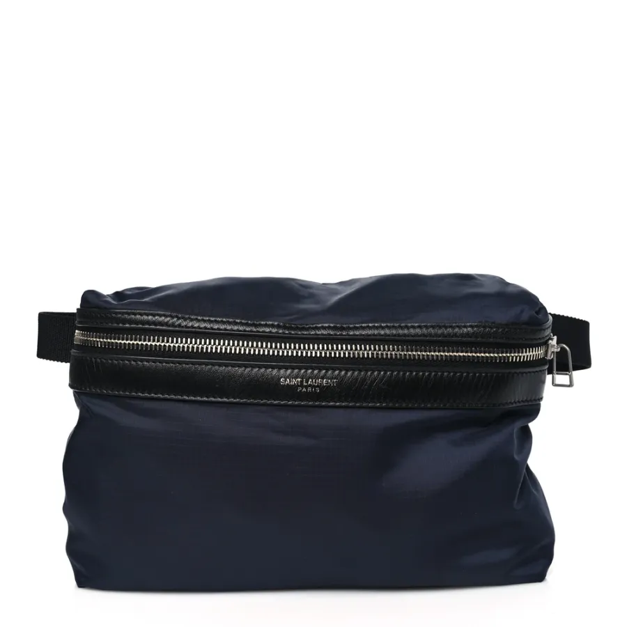 Saint Laurent Small Fold-Up Backpack Belt Bag Navy Nylon City