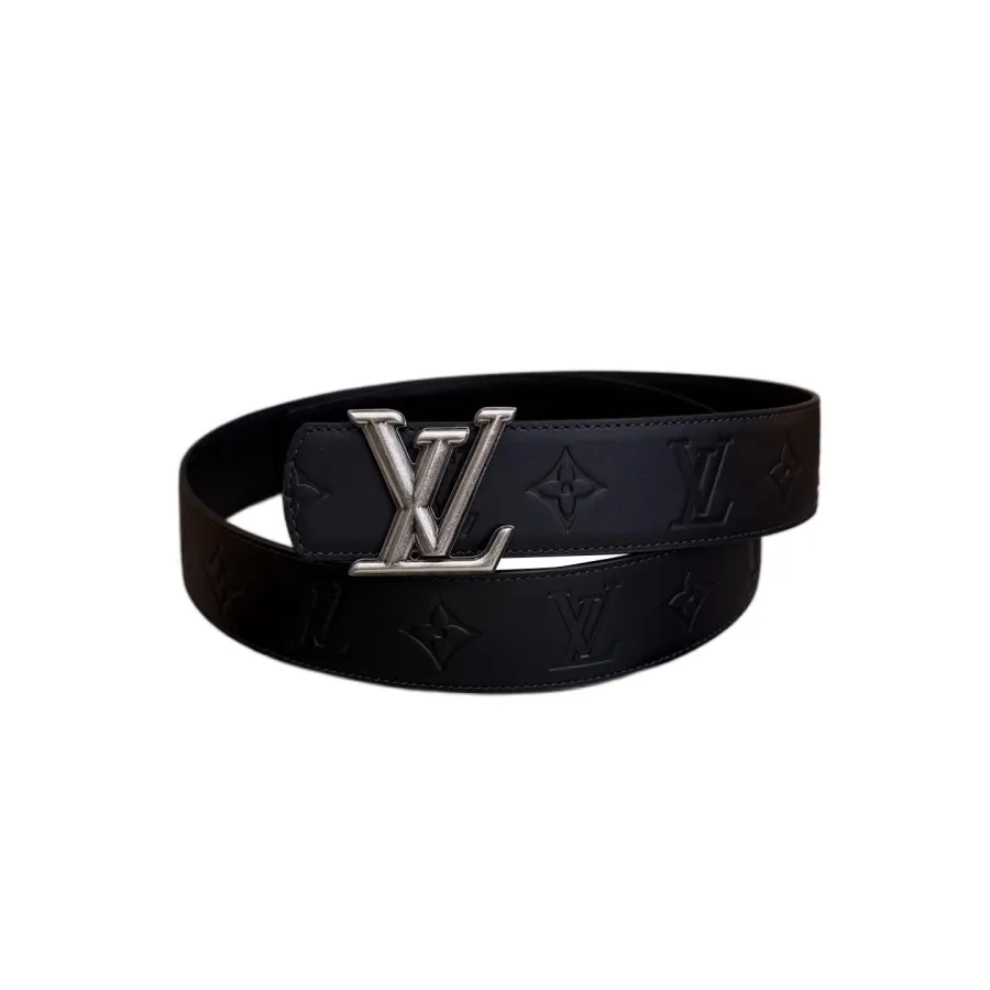 Louis Vuitton Men's Dimension Reversible Belt In Black Calfskin With Gold/Silver/Black Hardware 40mm