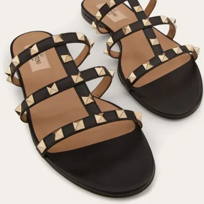 VALENTINO Black Slipper style flat sandals