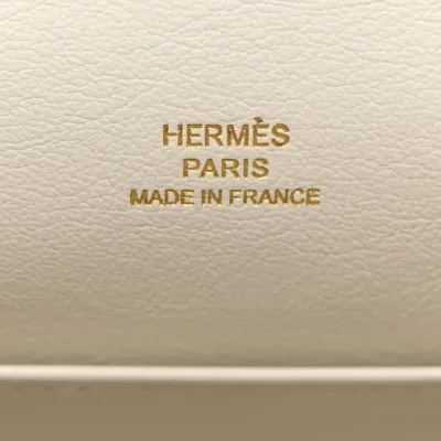 Hermès Kelly Pochette Clutch White Swift Leather Gold Palladium Hardware