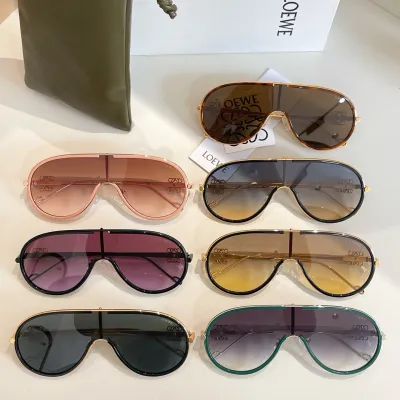 Loewe glasses pink/green/black gold/leopard/black yellow/black red/blue orange color Size 138口0-145