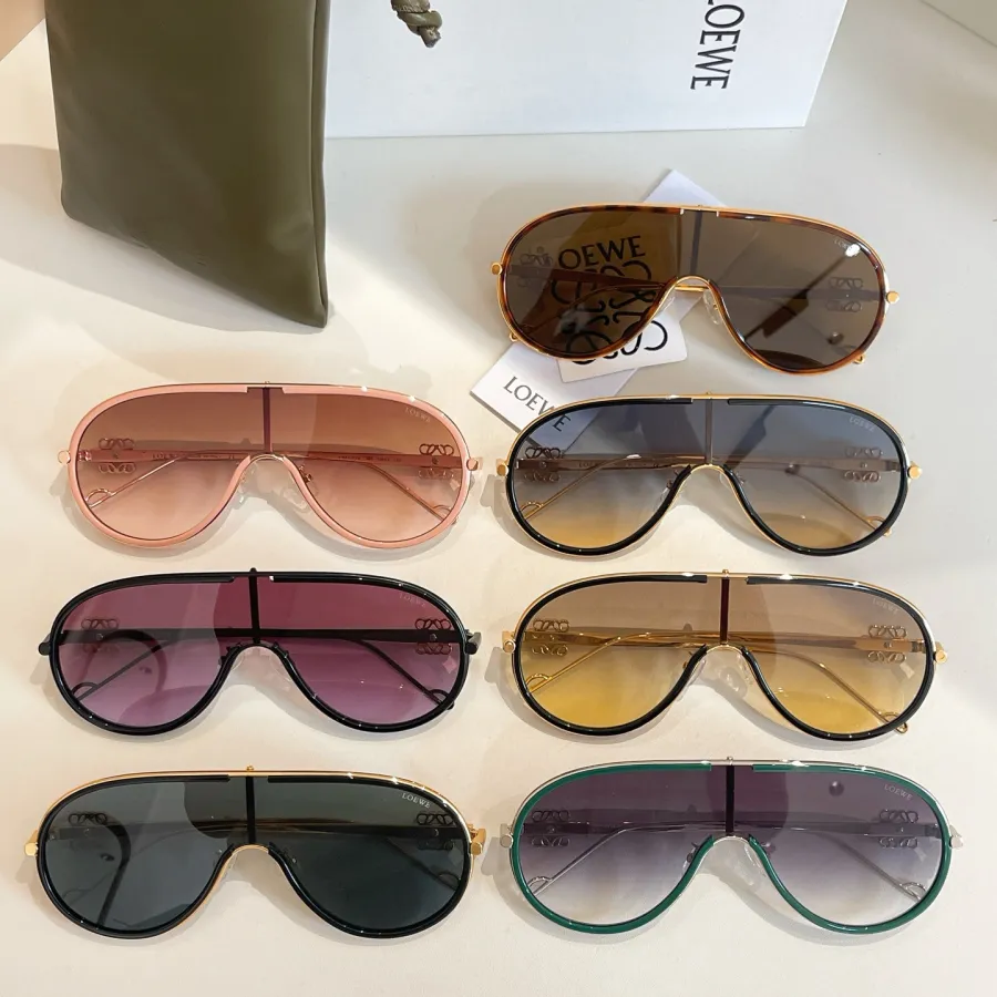 Loewe glasses pink/green/black gold/leopard/black yellow/black red/blue orange color Size 138口0-145