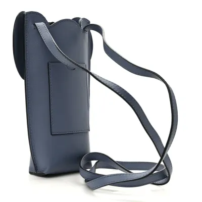 Lushentic Loewe Elephant Pouch Crossbody Bag Small Stone Blue Calfskin Leather - LUSHENTIC BAGS