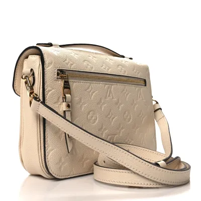 Louis Vuitton Pochette Metis PM Creme Monogram Empreinte Leather Brass Hardware