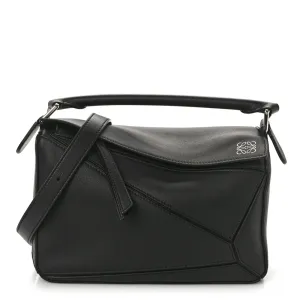 Loewe Puzzle Bag Small Black Calfskin Leather