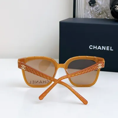 CHANEL square frame glasses rust color size 65-16-145