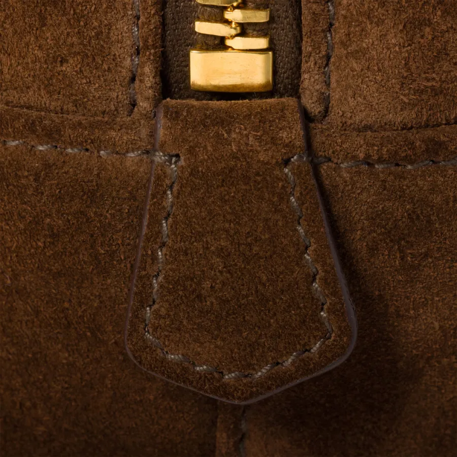 Miu Miu Arcadie Suede Leather Brown Top-Handle Bags