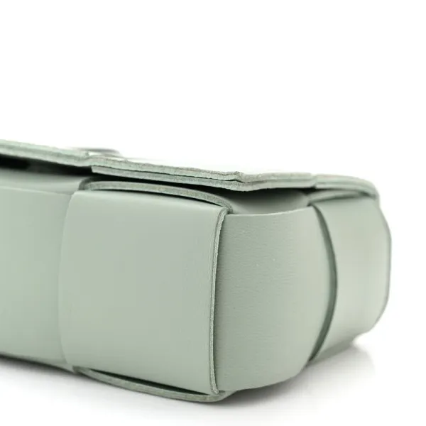 Bottega Veneta Extra Mini Maxi Intrecciato Cassette Crossbody Bag New Sauge Lambskin Leather - Image 4