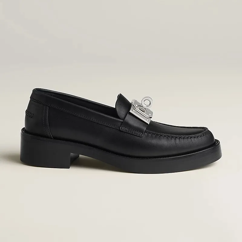 HERMES Hot Black Loafers