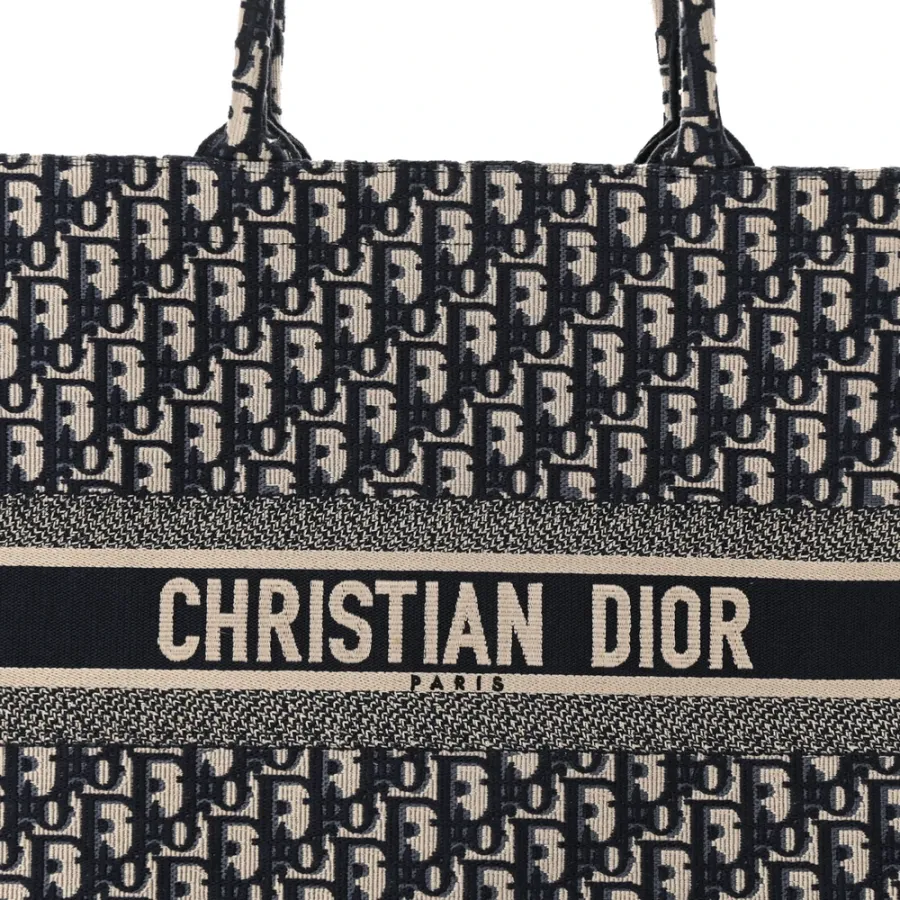 Dior Large Book Tote Blue Multicolor Oblique Canvas