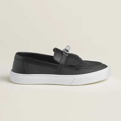 HERMES Game Black Loafers