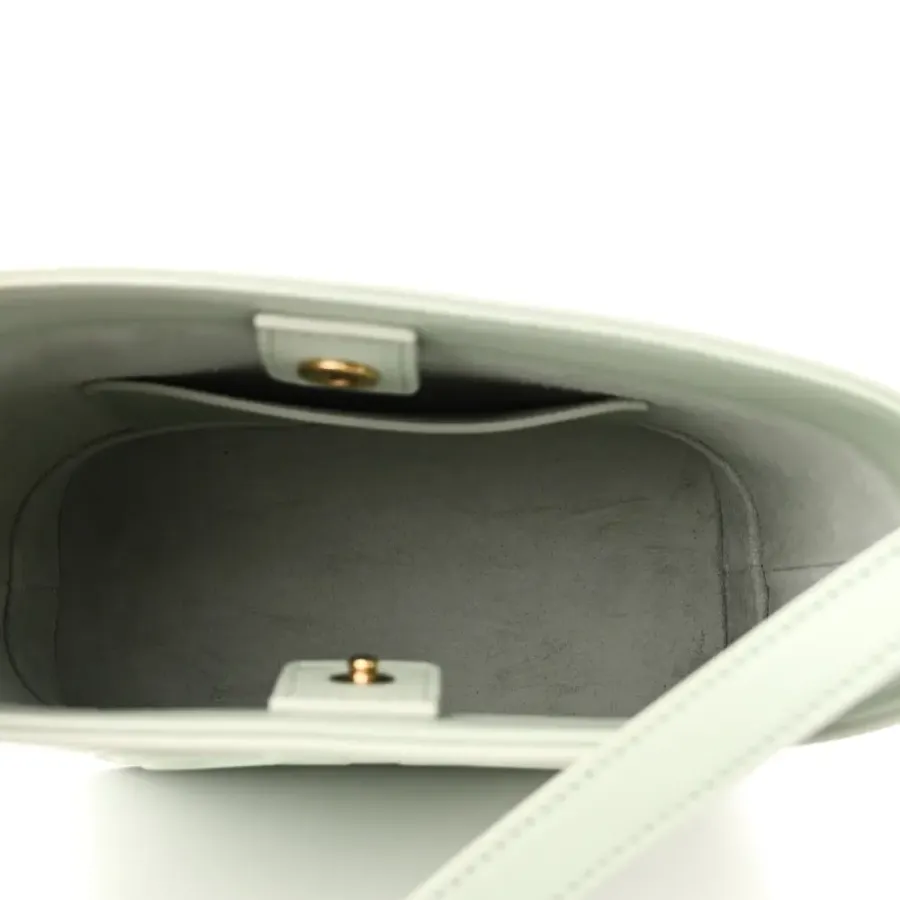Celine Small Cuir Triomphe Bucket Bag Jade Smooth Calfskin Leather Gold Hardware