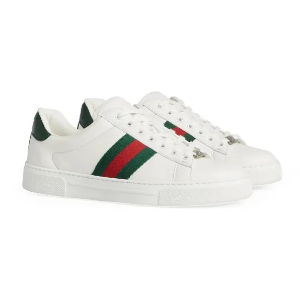 Gucci Ace series white sneakers woven fabric women's sports shoes - Image 2