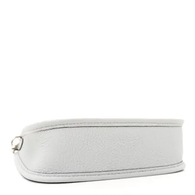 Hermès Amazone Evelyne TPM Bleu Pâle / Étain Taurillon Clemence Leather Palladium Silver Hardware