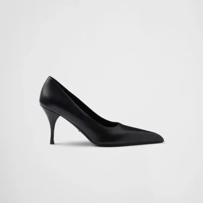 PRADA leather Black High Heels Shoes