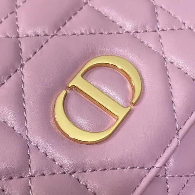 Dior Medium Dior Caro Backpack In Purple/Blue/Burgundy/Beige/White/Black Macrocannage Lambskin Gold Hardware