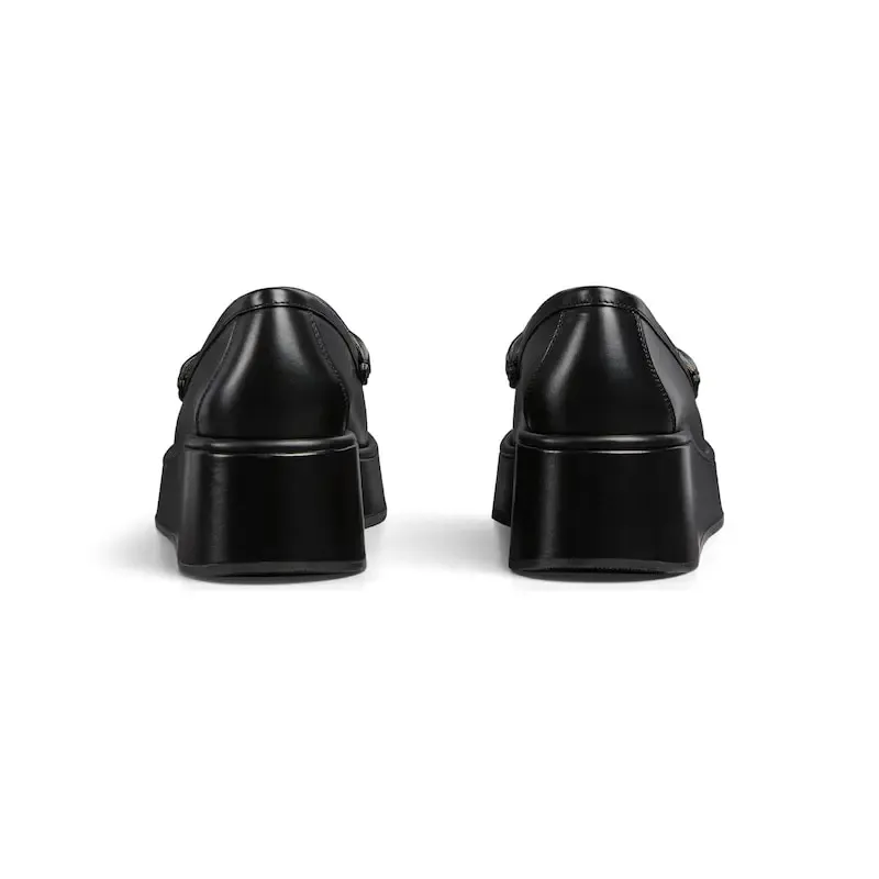 Gucci black slope heel loafers