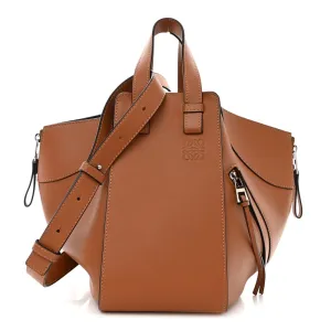 Loewe Hammock Shoulder Bag Small Tan Calfskin Leather Silver Hardware