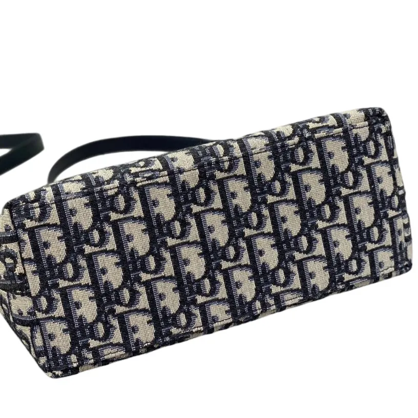 Dior Small D-Journey Bag in Blue Dior Oblique Jacquard Gold Hardware