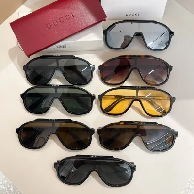 Gucci Pilot shape glasses orange/black/brown/leopard red/leopard brown/silver color Size 99口1-145