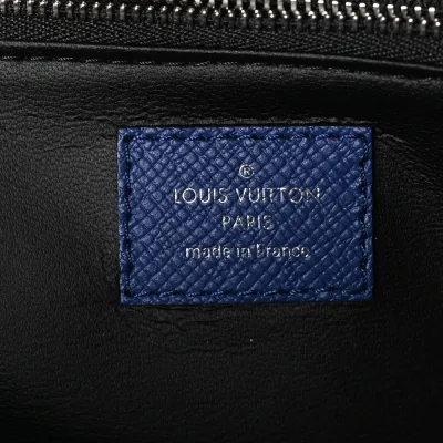 Louis Vuitton Dopp Kit Toilet Pouch PM Cobalt Taigarama Leather