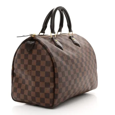 Louis Vuitton Speedy 30 Damier Ebene Canvas Brass Hardware