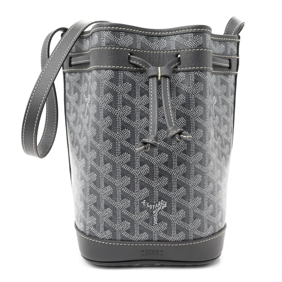 Goyard Petit Flot Bucket Bag PM Grey Goyardine Canvas