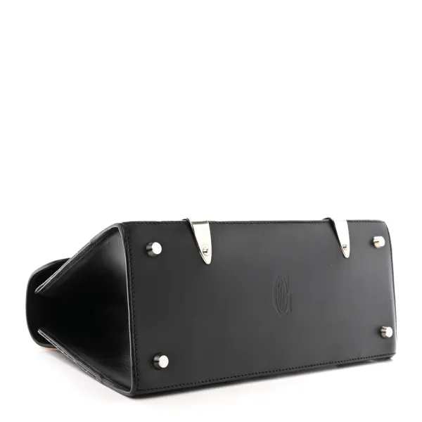 Goyard Saigon PM Black Goyardine Canvas Silver Hardware - Image 6