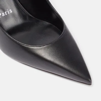 Christian Louboutin Black leather halter heels high heel sandals