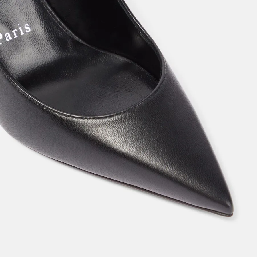 Christian Louboutin Black leather halter heels high heel sandals