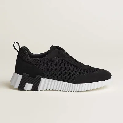 HERMES Black Sneakers Bouncing Sports Shoes
