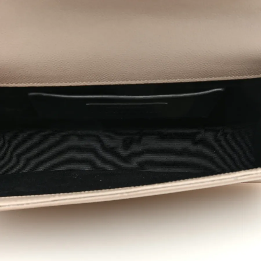 Saint Laurent Medium Kate Satchel Nude Powder Monogram Grain De Poudre Leather Silver Hardware